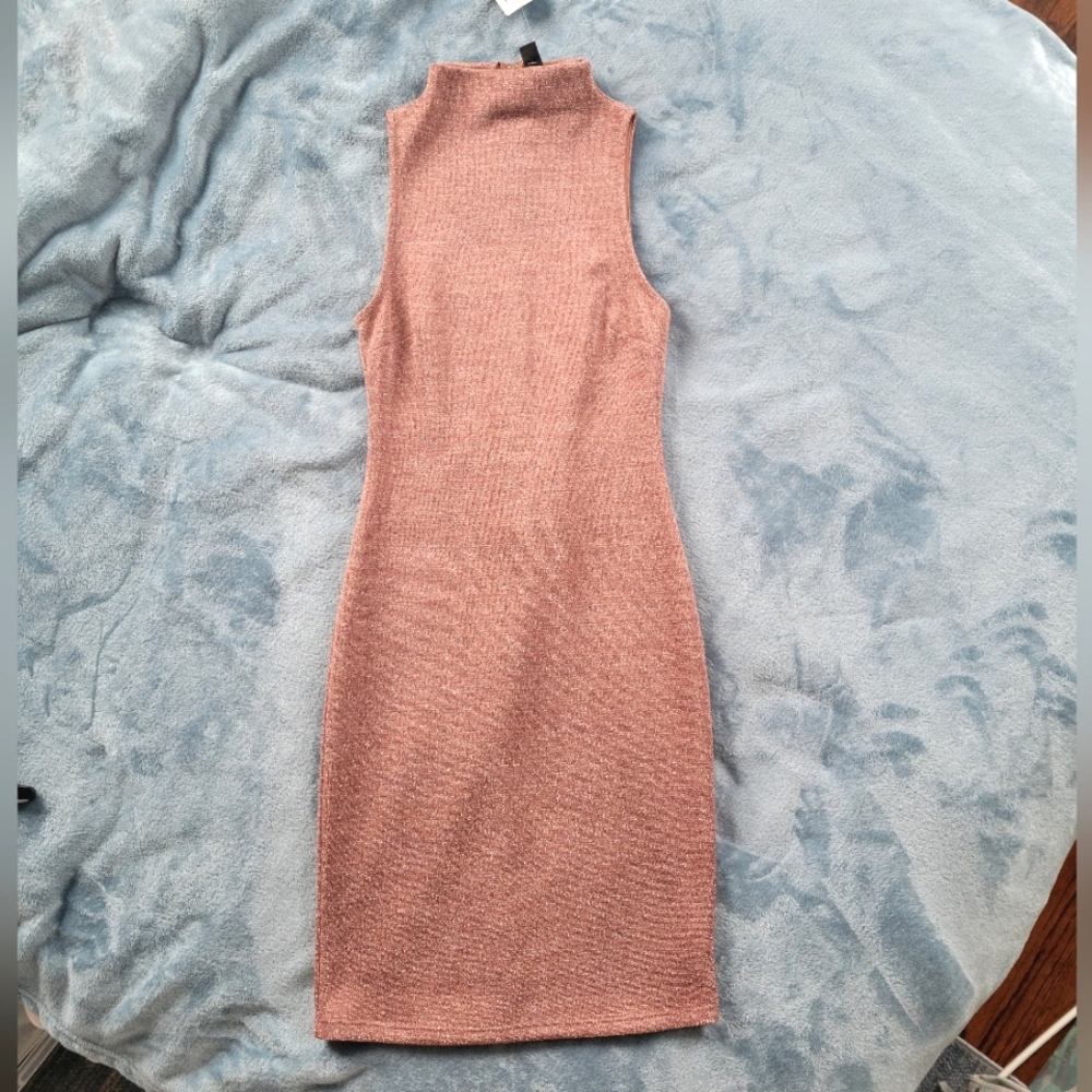 Windsor Rose Gold Glitter Mini Dress